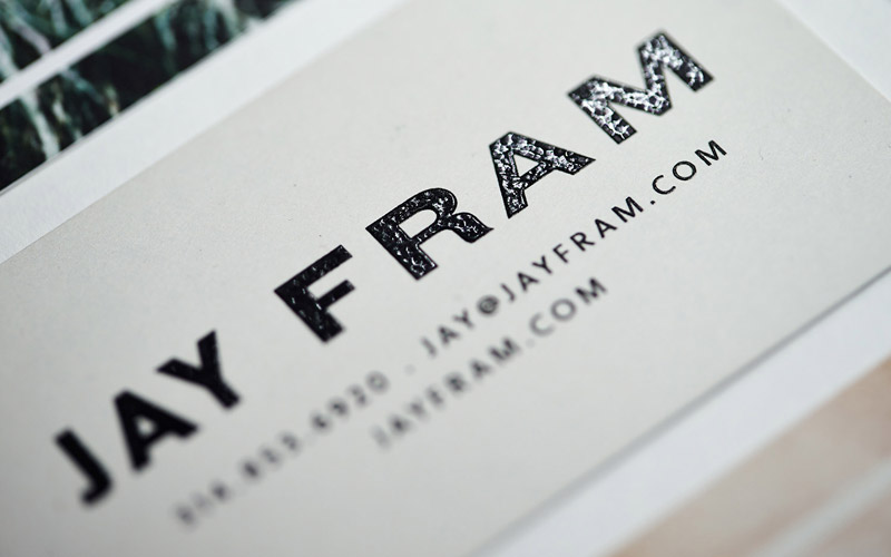Raised ink business card on Full Color Printing
