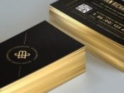 32 pt Uncoated Paper with Metallic Ink Edge business card